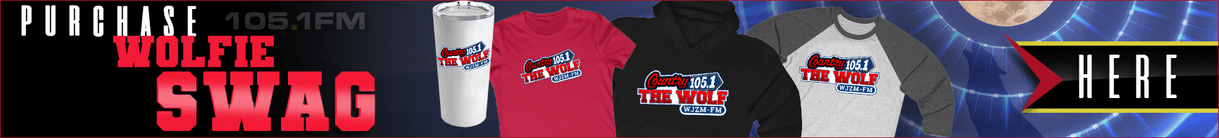 Click Here to Purchase Wolfie Swag | Country 105.1 The Wolf (WJZM)